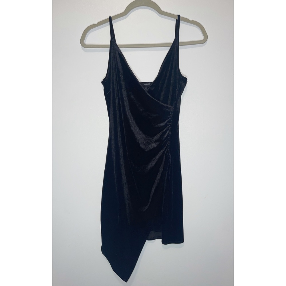 black velvet mini dress